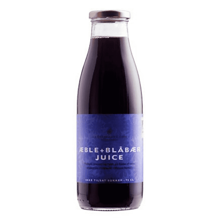 Æble-blåbærjuice