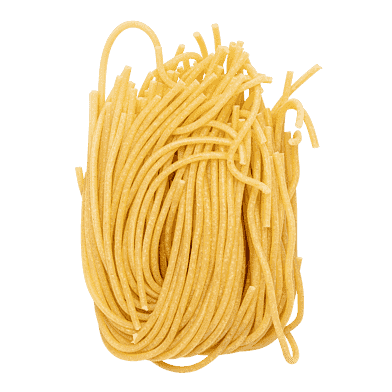 Färsk bigoli pasta