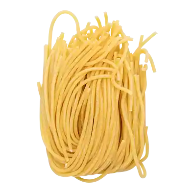 Färsk bigoli pasta