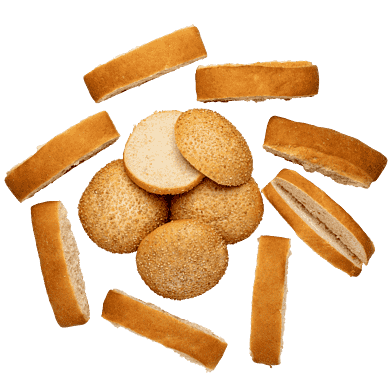 Burgerboller og pølsebrød
