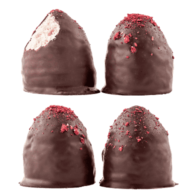 Flødeboller – Hindbær