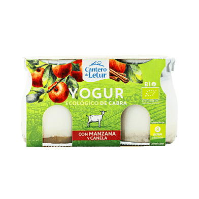 Getyoghurt med äpple och kanel 4%, 2x125g
