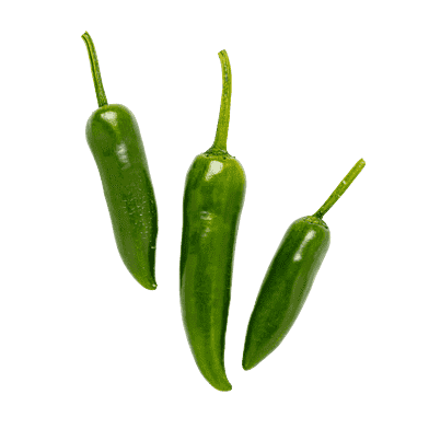 Grønne jalapeño-chilier