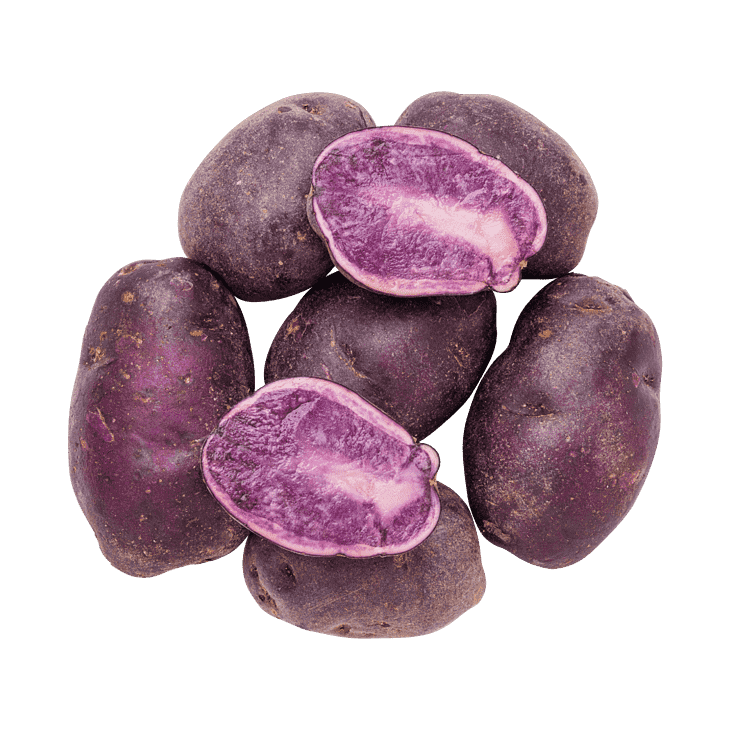 Blå Congo-kartofler