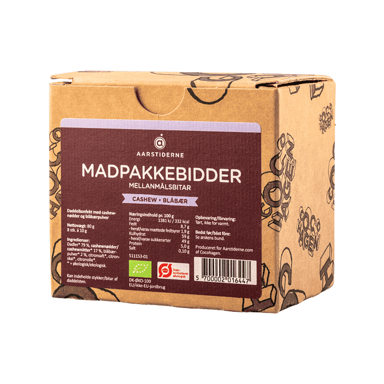 Madpakkebidder Cashew-Blåbær