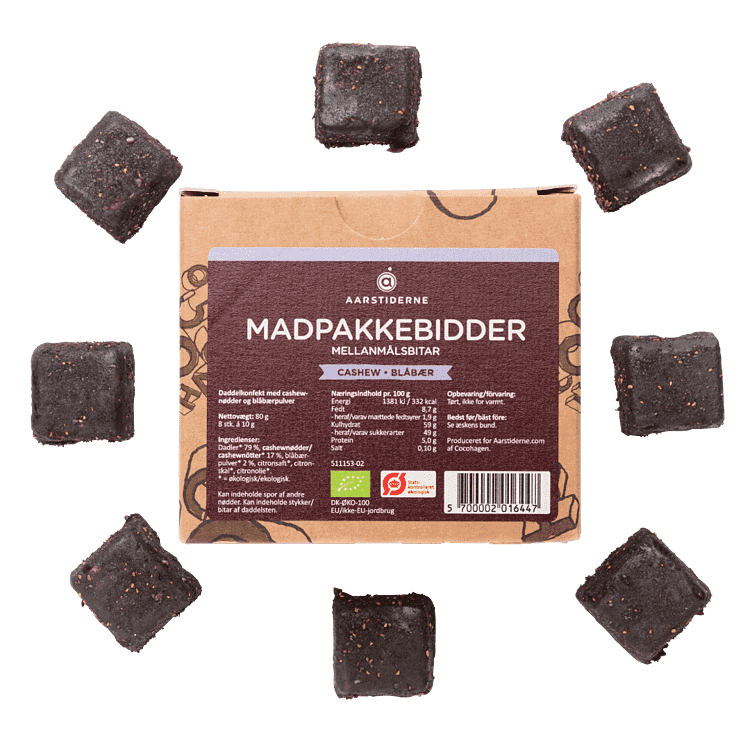 Madpakkebidder Cashew-Blåbær