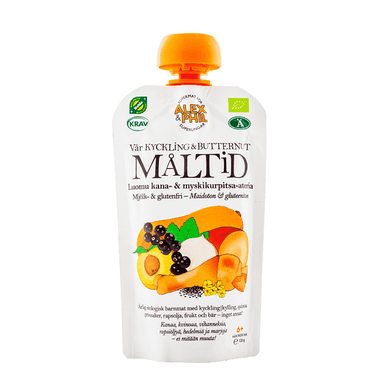 Måltid med kyckling och butternut