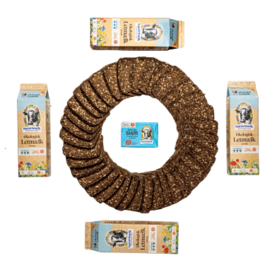 Letmælk, rugbrød og smør