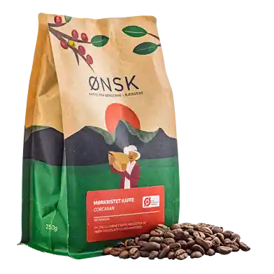 Ønsk kaffebönor – mörkrostade