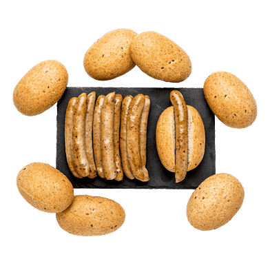 Pølser med brød