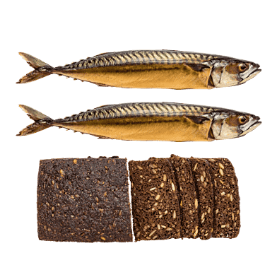 Røget makrel og rugbrød