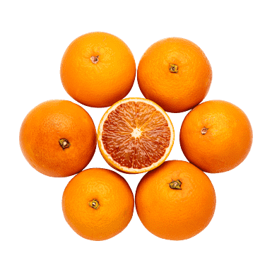 Tarocco-apelsiner i nät