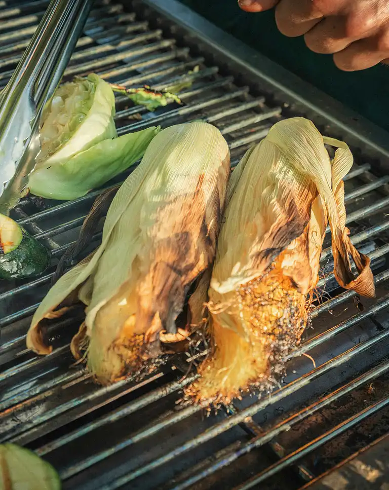 Grillede majskolber med chili og pecorino