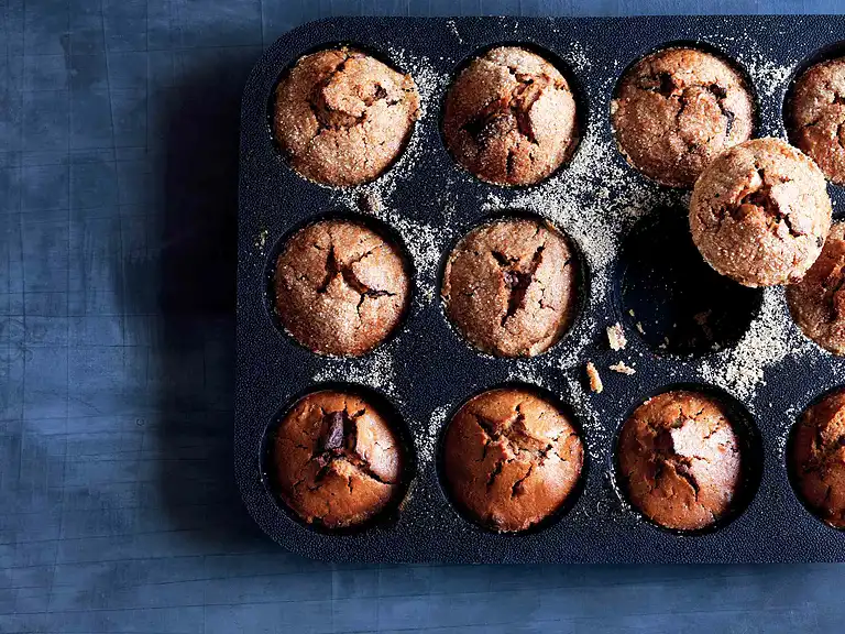 Marcipan-banankage eller muffins