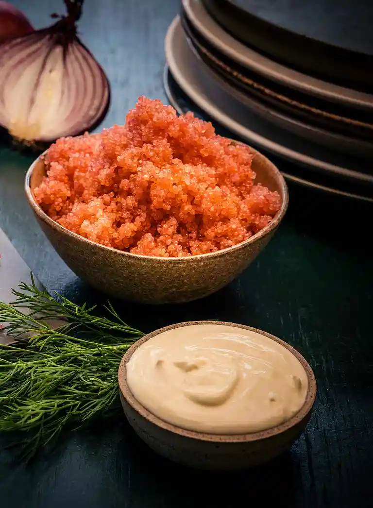 Stenbiderrogn med dampet fennikel og rugbrøds croutoner
